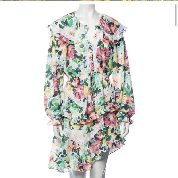 FOR LOVE AND LEMONS Floral Asymmetrical Dress - Picture 9 of 9